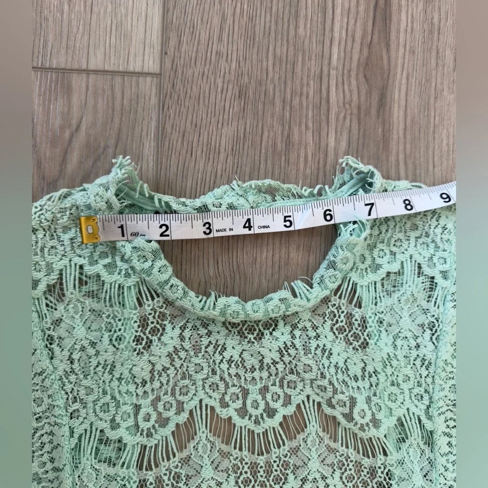 Intimates Free People Mint Lace Backless Dress 👗 - Picture 8 of 11